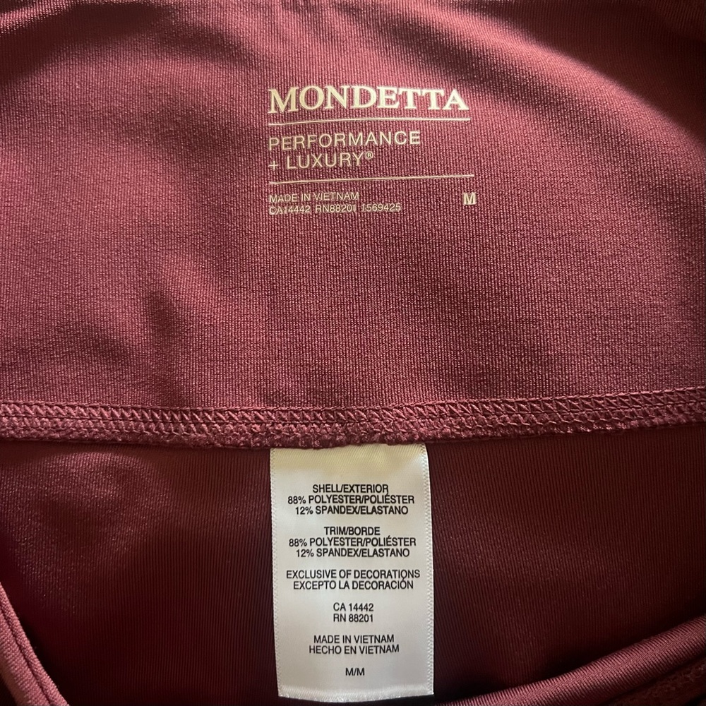 Mondetta High Waisted Red Capri Leggings Size M - Picture 5 of 5